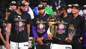 Platz 10: Los Angeles Lakers 2019/20 | Net-Rating: 6,9 | Bilanz: 16-5 | Ergebnisse: 4-1 vs. Blazers, 4-1 vs. Rockets, 4-1 vs. Nuggets, 4-2 vs. Heat.