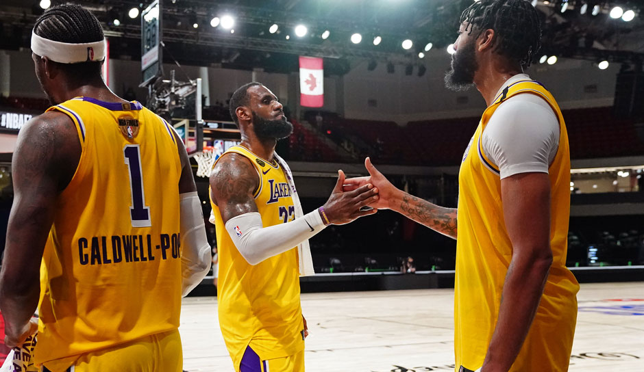 Die Lakers sind nur noch einen Sieg vom Titel entfernt! Beim 102:96-Erfolg in Spiel 3 dominiert aber nicht wie gewohnt der King. Stattdessen macht die Defense angeführt von A.D. einen starken Job - mit Unterstützung von einem Rollenspieler. Die Noten.