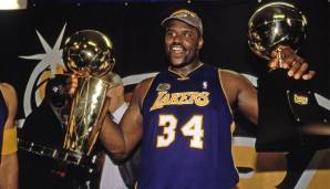 Platz 24: Shaquille O'Neal - 6 Finals-Teilnahmen mit den Magic, Lakers und Heat - Siegquote 66,7 Prozent (4-2)