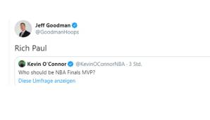 Jeff Goodman: "Wer sollte Finals MVP werden? Rich Paul"