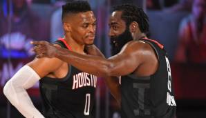 James Harden und Russell Westbrook möchten wohl beide nicht mehr für die Houston Rockets spielen.