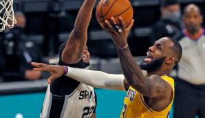 LeBron James führte die Lakers zum Sieg gegen die San Antonio Spurs.