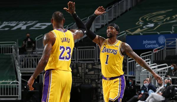 Kentavious Caldwell-Pope und LeBron James waren die besten Spieler der Los Angeles Lakers in Milwaukee.