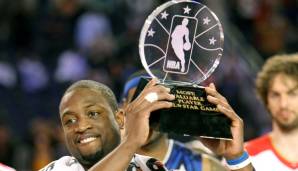 DWYANE WADE (Miami Heat): Bei D-Wade gab es dagegen keine Diskussionen, er war mit 28 Jahren auf der Höhe seines Schaffens und schnappte sich mit 28 Punkten, 11 Assists und 5 Steals den All-Star-MVP-Award.