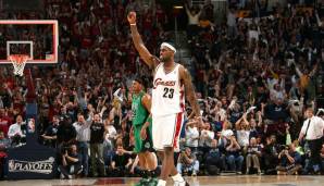 Platz 11: LeBron James – 45 Punkte am 18. Mai 2008 für die Cleveland Cavaliers bei den Boston Celtics (Spiel 7, Conference Semifinals) – Alter: 23 Jahre, 140 Tage