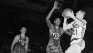 Platz 15: Wilt Chamberlain – 53 Punkte am 14. März 1960 für die Philadelphia Warriors gegen die Syracuse Nationals (Spiel 2, Division Semifinals) – Alter: 23 Jahre, 206 Tage
