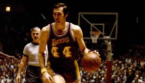 Platz 5: JERRY WEST (1960 - 1974): 29,1 Punkte pro Spiel - 153 Playoff-Partien für die Los Angeles Lakers