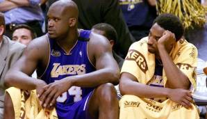 Platz 24: SHAQUILLE O'NEAL (Los Angeles Lakers) - 45,6 Prozent Freiwurfquote in den Playoffs 2000 (135/296 FT).