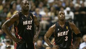 Platz 4: SHAQUILLE O'NEAL (Miami Heat) - 37,4 Prozent Freiwurfquote in den Playoffs 2006 (68/182 FT).