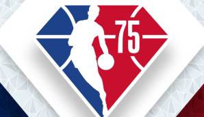 So sieht das neue Logo der NBA zum 75-Jährigen Jubiläum aus.