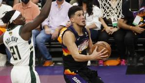 Platz 15: DEVIN BOOKER (Phoenix Suns, Guard, 24 Jahre) | Vorjahresplatzierung: 17 | Stats 2020/21: 25,6 Punkte, 4,2 Rebounds und 4,3 Assists
