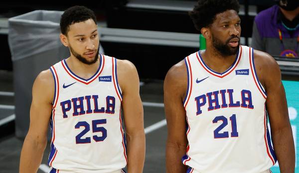 Das Duo Ben Simmons und Joel Embiid hat bei den Philadelphia 76ers offenbar keine Zukunft mehr.