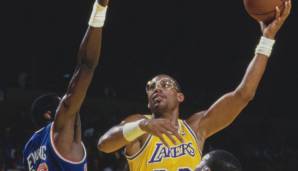 Platz 3: Kareem Abdul-Jabbar (Alter: 40) - 14,6 Punkte über 80 Spiele (Los Angeles Lakers)