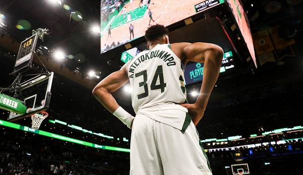 Giannis Antetokounmpo nahm sein Team in Spiel 1 der Serie gegen die Boston Celtics auf seine Schultern.