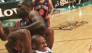 Platz 2: HERB WILLIAMS | Alter: 41 Jahre und 129 Tage | Team: New York Knicks | Spiel 5 der NBA Finals 1999 vs. Spurs (1-4) | Stats in den Finals: nichts Zählbares bei 0/1 FG in insgesamt 2 Minuten (2 Spiele)
