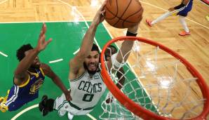 Platz 8: JAYSON TATUM (Boston Celtics) | Gehalt: 30,4 Mio. Dollar | Alter: 24 | Stats 21/22: 26,9 Punkte, 8,0 Rebounds und 4,4 Assists bei 45,3 Prozent FG und 35,3 Prozent Dreier in 35,9 Minuten (76 Spiele)