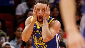 Stephen Curry feierte gegen die Houston Rockets ausgelassen.