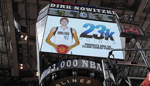 Dirk Nowitzki ist jetzt Mitglied im 23.000-Punkte-Klub