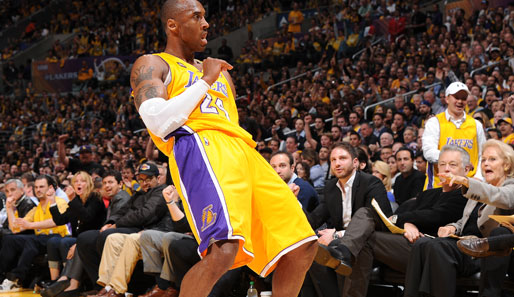 Lakers-Legende Kobe Bryant war beim Showdown mit den Dallas Mavericks in Bestform