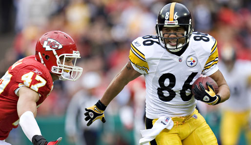 Wide Receiver Hines Ward (r.) gewann 2009 mit den Pittsburgh Steelers den Super Bowl