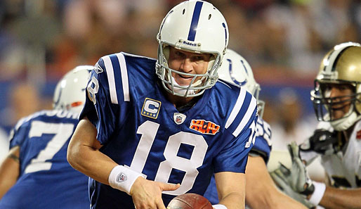 Peyton Manning und die Indianapolis Colts unterlagen im Superbowl den New Orleans Saints