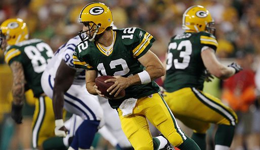 Packers-Quarterback Aaron Rodgers warf gegen Indianapolis drei Touchdown-Pässe