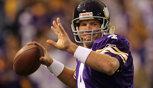 Vikings-Quarterback Brett Favre warf in den ersten beiden Saisonspielen vier Interceptions