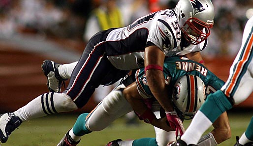 Patriots-Linebacker Rob Ninkovich gelang gegen Miami die erste Interception seiner Karriere