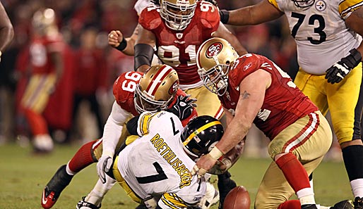 Die 49ers-Defensive setzte Steelers-Quarterback Ben Roethlisberger mächtig unter Druck