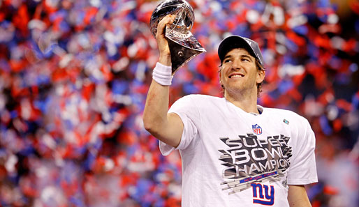 Giants-Quarterback Eli Manning wurde nach dem Spiel zum MVP gekürt