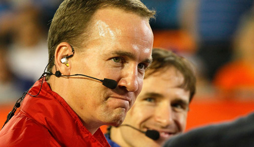 Direktes Duell: Peyton Manning (l.) trifft mit den Broncos auf Drew Brees und die New Orleans Saints