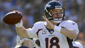 Peyton Manning steht mit seinen Denver Broncos momentan auf Platz zwei in der AFC West