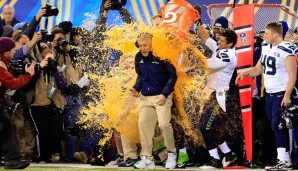 Die Seattle Seahawks um Head Coach Pete Carroll sind Super-Bowl-Champion