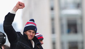 Tom Brady auf der Super-Bowl-Parade in Boston