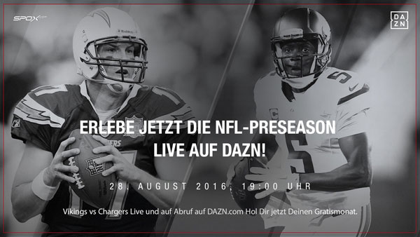 Die NFL-Preseason live im Stream auf DAZN