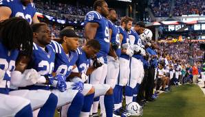 Die Indianapolis Colts unterstützten den Protest wie nahezu alle Teams. Das Bild der Geschlossenheit und des Zusammenhalts ging auch aus dem Lucas Oil Stadium um die Welt