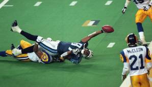 Rams: Mike Jones' „The Tackle“ gegen Kevin Dyson Sekunden vor Spielende in Super Bowl XXXIV gegen die Titans (30.1.2000)