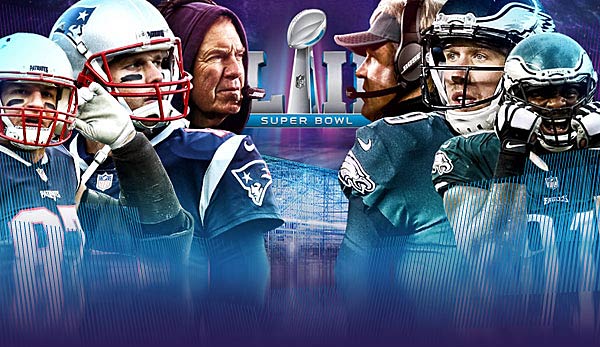 Im Super Bowl LII treffen die New England Patriots auf die Philadelphia Eagles.