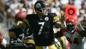 2004: Ben Roethlisberger, QB, Pittsburgh Steelers. 196/295, 2.621 YDS, 17 TD, 11 INT; 56 ATT, 144 YDS, TD.