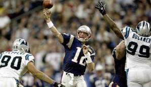 9. Super Bowl XXXVIII (Februar 2004): New England Patriots vs. Carolina Panthers 32:29 (61 Punkte insgesamt).