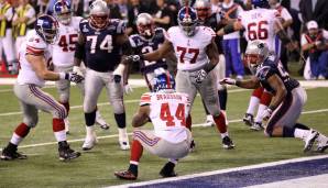 2011: NEW YORK GIANTS – New England Patriots 21:17: Vier Jahre später gingen die Patriots auf größter Bühne wieder leer aus. Wieder waren die Giants der Gegner und wieder trugen die Patriots Royalblau.
