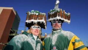 6. Green Bay Packers - New York Giants (20:23 OT) am 20. Januar 2008 im Lambeau Field (NFC Championship Game): -20 Grad Celsius.