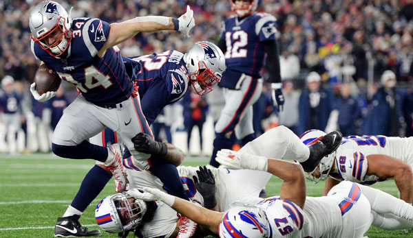 Rex Burkhead gelang der entscheidende Touchdown für die Patriots gegen die Bills.