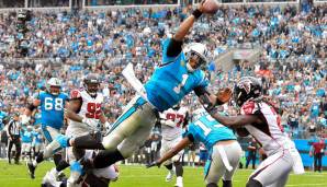 PLATZ 9: Cam Newton (Carolina Panthers, 2017): 16 Spiele, 139 Runs für 754 Yards und 6 Touchdowns.