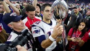 Jimmy Garoppolo gewann 2014 und 2016 den Super Bowl als Backup von Tom Brady mit den New England Patriots.