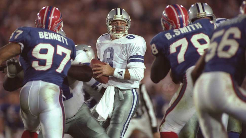Platz 4: Troy Aikman (Super Bowl XXVII) - Aikmans Cowboys schenkten den Bills 52 Punkte ein, der Quarterback warf selbst für vier Touchdowns und brachte mehr als 73 Prozent seiner Pässe zum Mitspieler.