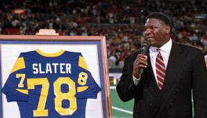 JACKIE SLATER (OT, 1976-1994): Lange NFL-Karrieren liegen bei den Slaters wohl in den Genen: Jackie spielte 20 Saisons für die Rams, war stets ein zuverlässiger O-Liner (sieben Pro Bowls) und steht seit 2001 in der Hall of Fame.