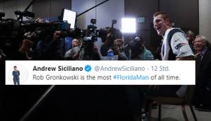 Andrew Siciliano (Radio- und TV-Moderator): "Rob Gronkowski passt so gut nach Florida wie kein Anderer."