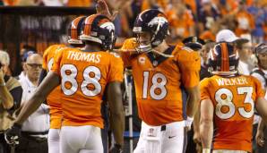 Was für ein Auftakt in eine historische Saison. Im zweiten Jahr in Denver begann Manning seine finale MVP-Saison mit einem Career High - 7 Touchdowns in einem Spiel gegen Baltimore!