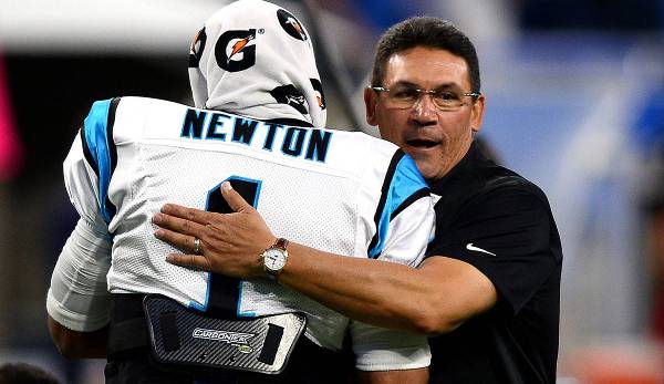 Cam Newton spielte neun Jahre unter Head Coach Ron Rivera bei den Carolina Panthers.